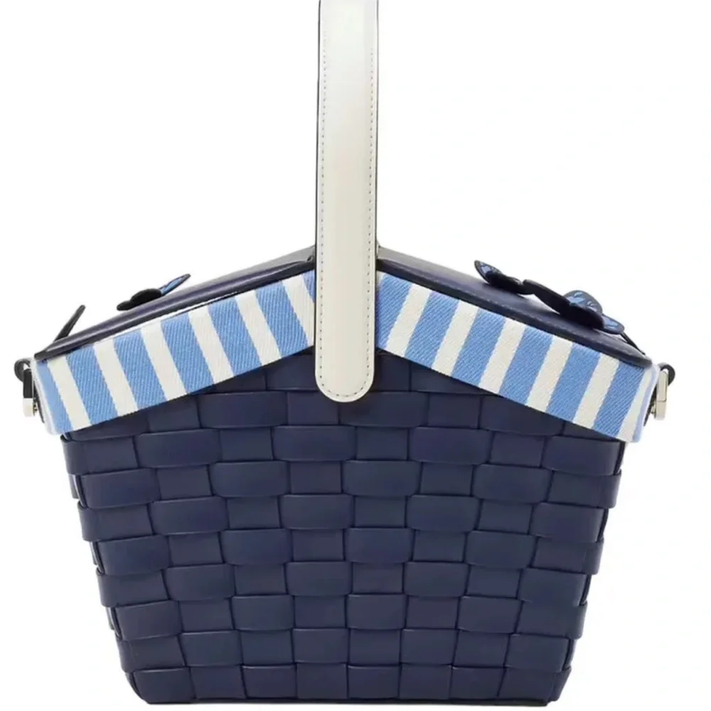BUNDLE❤️Kate Spade Novelty Butterfly Flutter Fly Picnic Basket Bag + Wallet - Picture 9 of 9